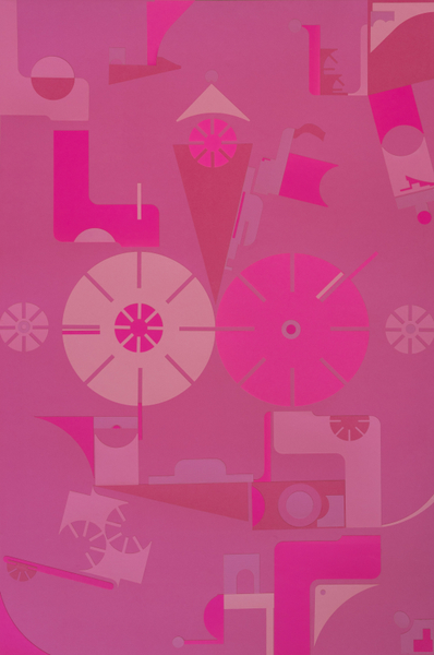 Sarah Almehairi Neon Eden, 2023 Paper on mat board 120 x 80 cm 47 1/4 x 31 1/2 in