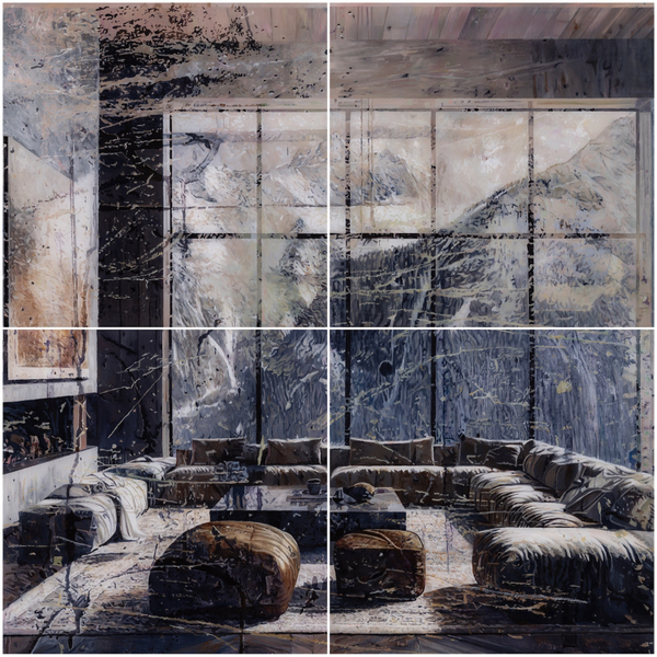 Gil Heitor Cortesāo Blizzard, 2025 oil on plexiglass 200 x 200 cm 78 3/4 x 78 3/4 in