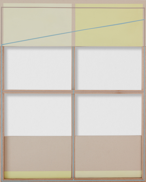 Sarah Almehairi Off Centered Swing, 2024 Acrylic on wood and canvas 100 x 80 x 4 cm 39 1/4 x 31 1/2 x 1 1/2 in