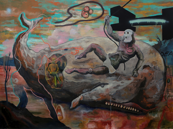 Philip Mueller Dean after - life, 2013 Oil, acrylic and lacquer on canvas 210 x 298 cm 82 5/8 x 117 3/8 in