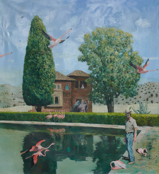 Philip Mueller BFSB Escape from the Alhambra, 2023 Oil on canvas 160 x 145 cm 63 x 57 in