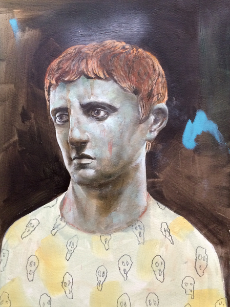 Philip Mueller Beach resort Tiberio guest Philis, 2018 Oil on canvas 40 x 30 cm 15 3/4 x 11 3/4 in