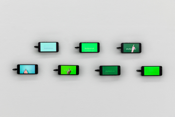 Anahita Razmi Scroll stock, pluck stock, click stock, drum stock, tap stock, rattle stock, 2020 Seven-channel HD Video installation Loop Edition of 3 + 1 AP