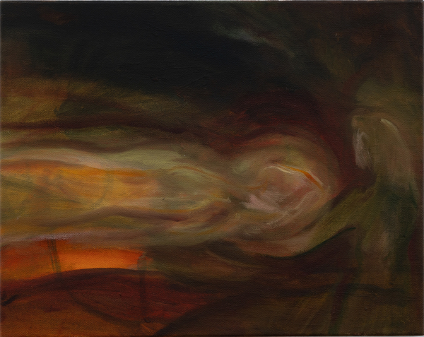 Nour Malas Becoming a Water Lily, 2023 Oil on canvas 28 x 36 cm 11 x 14 in