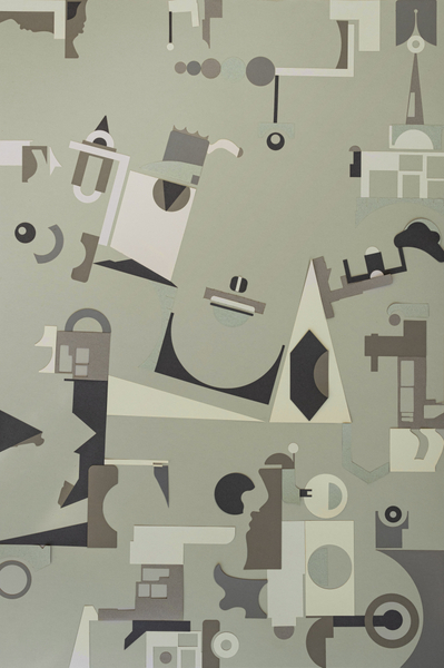 Sarah Almehairi Conveyor, 2023 Paper on mat board 120 x 80 cm 47 1/4 x 31 1/2 in