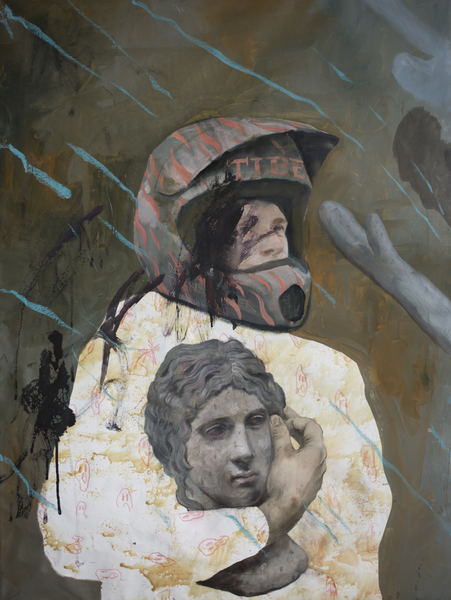 Philip Mueller Beach resort Tiberio staff Martin, 2018 Oil on canvas 80 x 60 cm 31 1/2 x 23 5/8 in