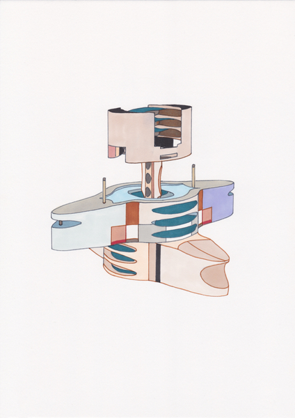 Amba Sayal-Bennett Sim, 2021 Ink, pro-marker and graphite on paper 30 x 21 cm 11 3/4 x 8 1/4 in