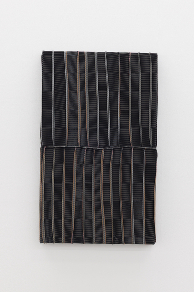 Anthony Olubunmi Akinbola Pressure, 2024 Durag on wooden panel 100 x 60 cm 39 1/4 x 23 1/2 in