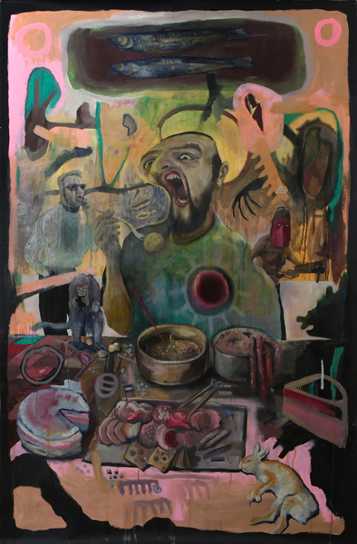 Philip Mueller Jonny Philis Mentos, 2013 Oil, acrylic and lacquer on canvas 210 x 144 cm 83 x 57 in