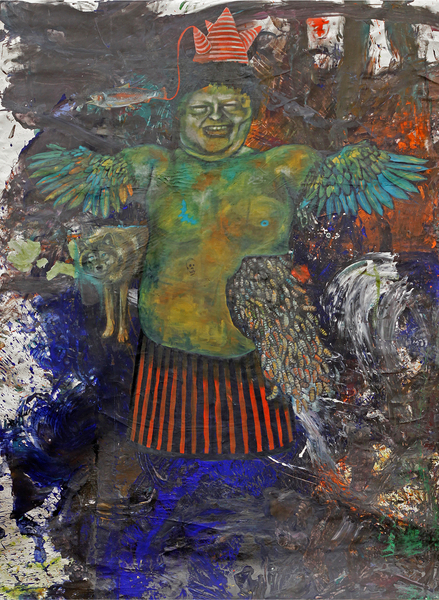 Philip Mueller Happy Giant, 2011 Oil, acrylic and lacquer on canvas 300 x 200 cm 118 x 91 in