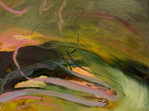 Nour Malas Big Wide Open Galaxy X, 2023 Oil on panel 23 x 28 cm 9 x 11 in