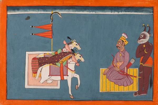An illustration to the Shangri Ramayana , c. 1700 - 1710