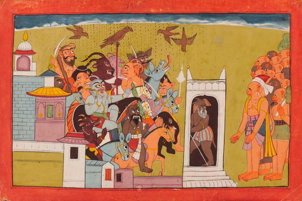 An illustration to the Shangri Ramayana, c. 1700-1710 "