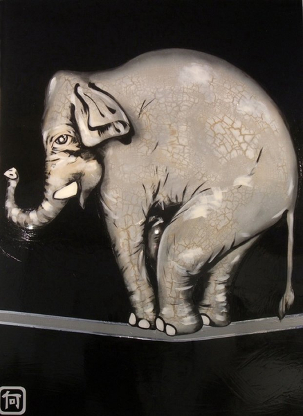 John Ha Young Wisdom XL, 2007 Mixed Media 66 x 48 inches 167.6 x 121.9 cms