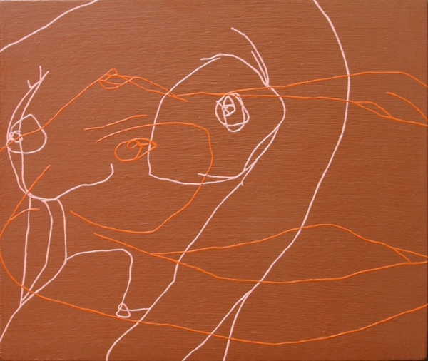 Melissa Dadourian Sitting Girl (Sandy + Jean), 2004 Oil on wood 10 x 12 inches 25.4 x 30.5 cms