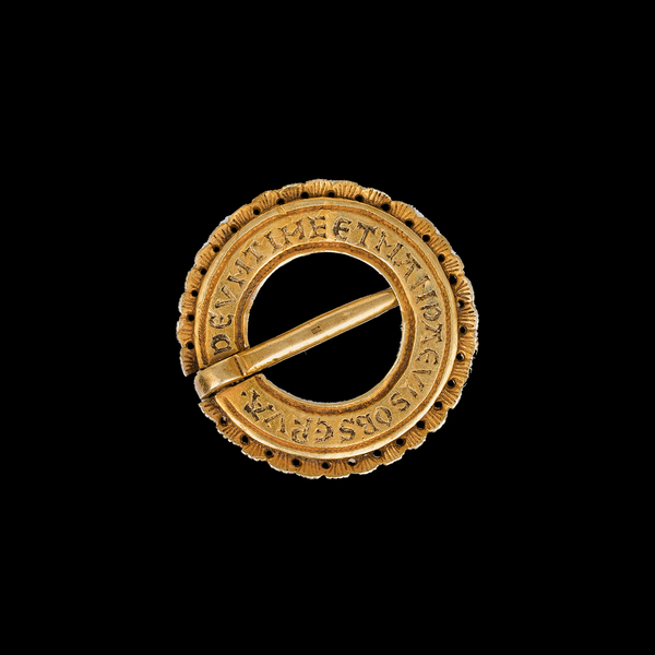 Inscribed Medieval Ring Brooch