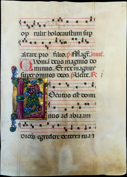 Northern Italian Illuminator, Initial 'L'