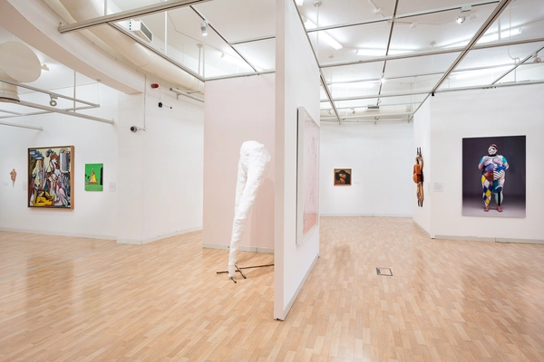 Left to right: Marlene Steyn, Paula Rego, Ad Minoliti, Rebecca Ackroyd, Maggi Hambling, Rose Nestler and Jakob Lena Knebl.