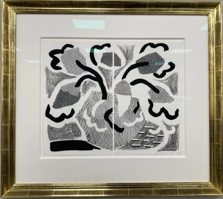 David Hockney, Hand-signed and limited edition 'Grey Blooms, May 1986', 1986