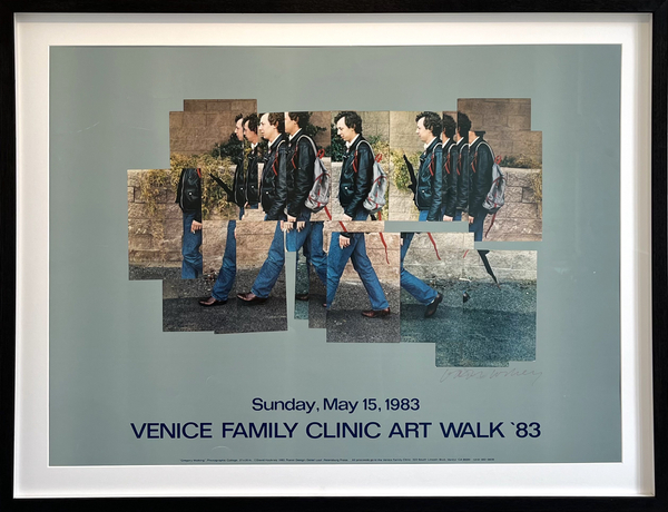 David Hockney – Hand‑signed 1983 Venice Family Clinic Art Walk poster, offset lithograph on paper, 63 × 85 cm