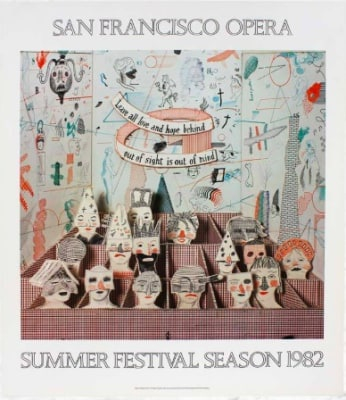 David Hockney, David Hockney Original Poster Francisco Opera 1982 , 1982