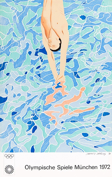 David Hockney, Original Poster Munich Olympics (Olympische Spiele Munchen) , 1972