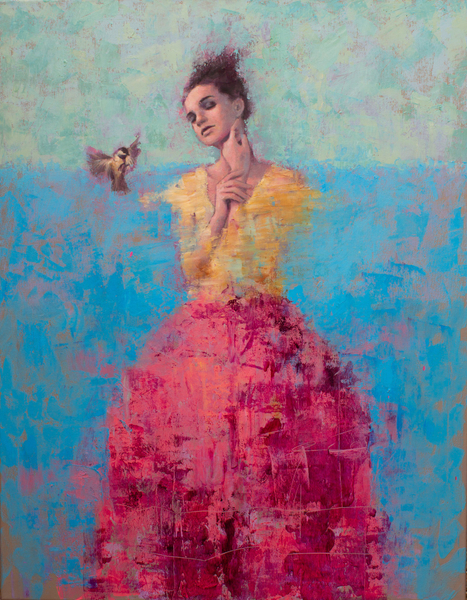 Jamel Akib, Conversation with a black capped chickadee No.2, 2021