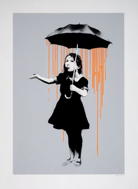 Banksy, Nola AP (Dark Orange to Orange Rain) (Signed), 2008