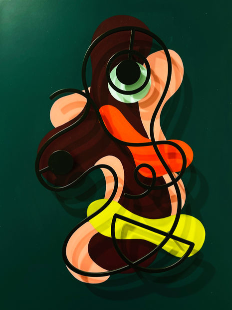 Byungjin Kim, Face Drawing (Green)