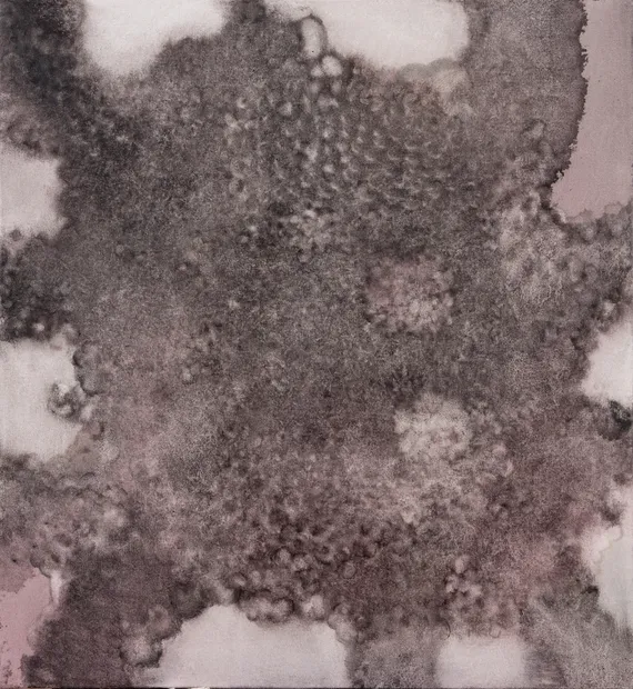 I started painting these bubble-like paintings while living in Berlin in the 2010's. They arose from a more serious source...