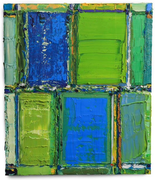 TEGENE KUNBI, Untitled (bleu / green), 2023