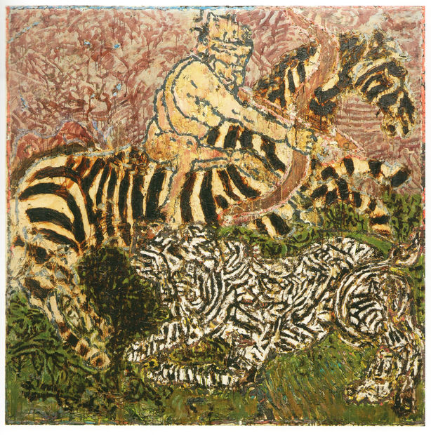 JEAN-PIERRE PINCEMIN, Sans Titre (La Chasse au Lion), 1998