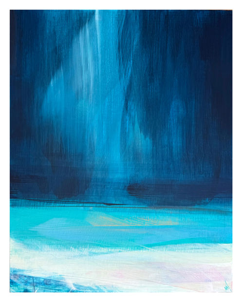 Abstract and Atmospheric Marine Art These works capture the essence of coastal experience rather than specific views. Colours suggest sea...