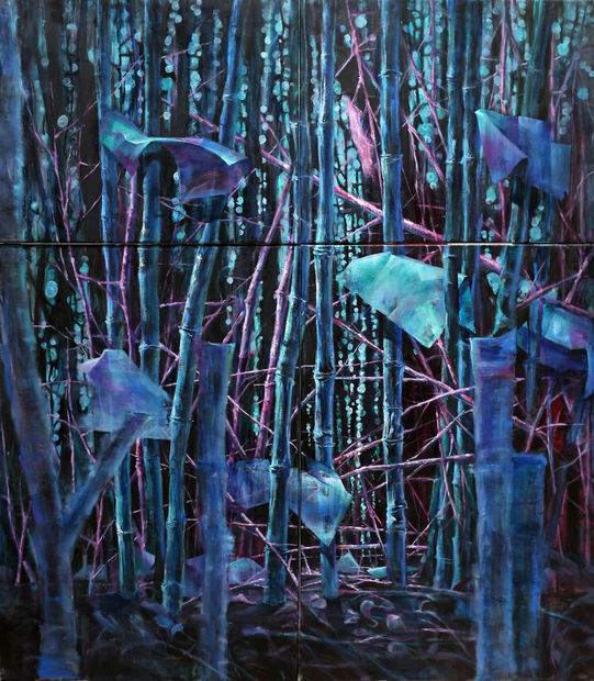 &ldquo;Bamboo is a common element in Shan Shui paintings. This series depicts the bamboo forest in such a way that...