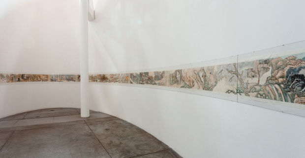 YUN-FEI JI The Village and its Ghosts, 2014 Ink and watercolor on Xuan paper 15 3/4 x 684 1/4 in....