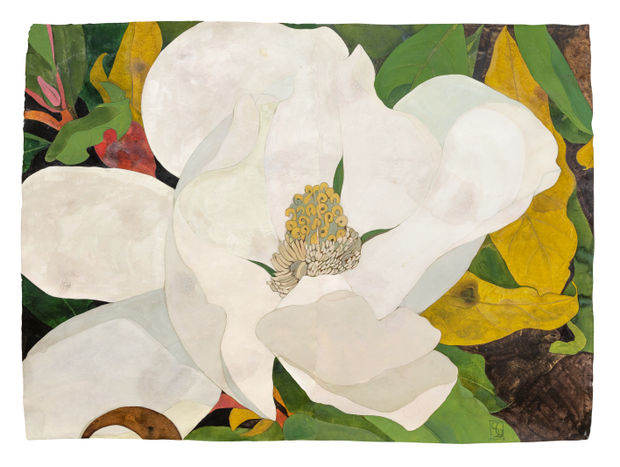 Sarah Graham Magnolia grandiflora III, 2022 Acrylic and ink on paper. Signed. 133.5 x 181.5 cm (52 1/2 x 71...