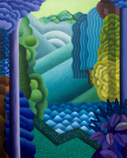 Working in the tradition of landscape and still life painting, Amanda Baldwin (b.1984, United States) adopts a more calculated, yet...