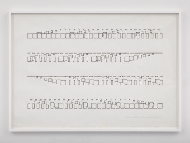 Die Werkserie Sonakinatography, die Channa Horwitz in den 1960er Jahren entwickelte und bis zu ihrem Tod fortsetzte, umfasst zahlreiche Zeichnungen...