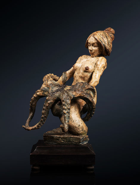 François-Rupert Carabin, ‘Mermaid and octopus’, 1900-1901