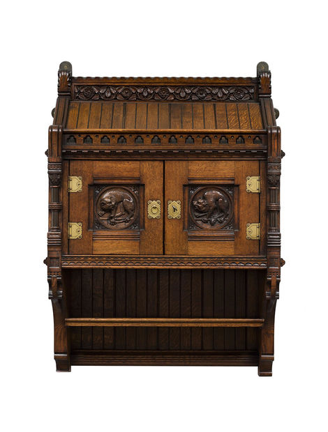 Bruce James Talbert, Hanging cabinet, ca. 1867