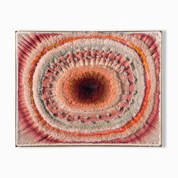 Tammy Kanat Breathe (Blush), 2023 wool, copper, brass frame 158 x 199 x 5 cm AUD 55,000.00 Awards: Recipient of:...
