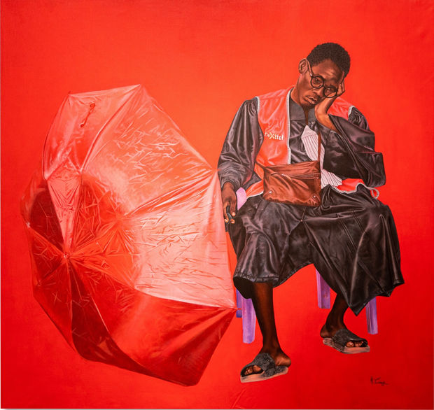 To develop his potential, he regularly visits the workshop of the main young artists of the contemporary Cameroonian scene such...