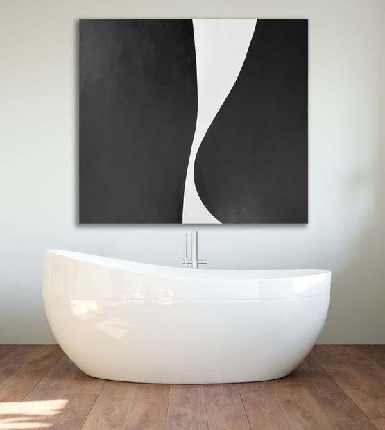 'When I paint, I use simple forms and smooth lines that allow the colors to communicate to each other and...