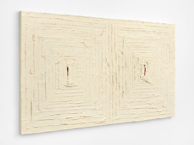 Double Bandaged Quilt #1 (Horizontal) (2019) continues Hammond’s exploration of “material engagement.” Building on her previous series of Bandaged Grids...