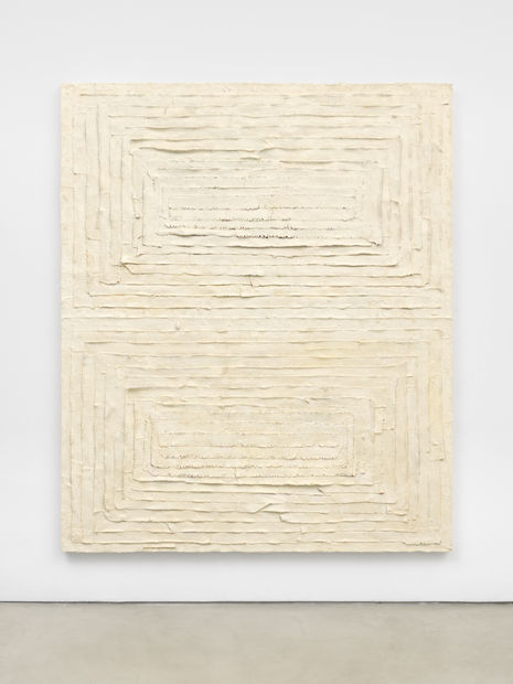 Double Bandaged Quilt #3 (Vertical) (2020) continues Hammond’s exploration of “material engagement.” Building on her previous series of Bandaged Grids...