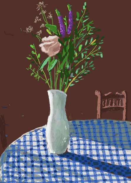 4th February 2021, Flowers in White Vase with Chair