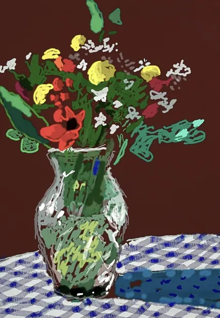 13th February 2021, Flowers in a Glass Vas