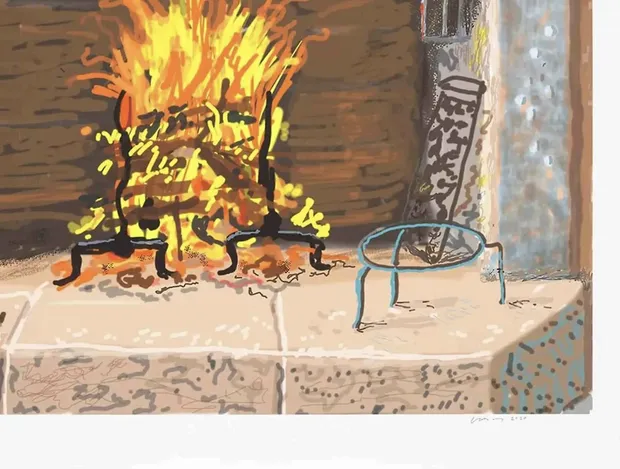 David Hockney A Bigger Fire