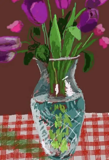 16th March 2021, Tulips in Cut Glass