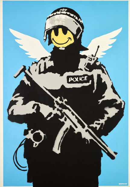 Banksy Flying Copper print